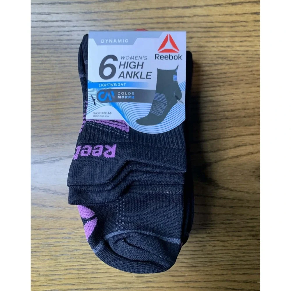 NEW women's Reebok 6 Pack Size 4-9 Tech Comfort Ankle Socks
